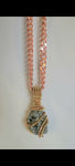 XXL Golden Peruvian Pyrite Amulet w/ 16mm Cuban Link Chain