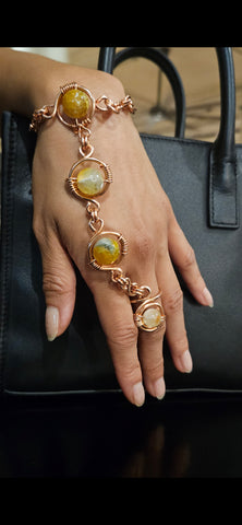 Citrine Finger Bracelet