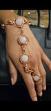Rose Quartz & Citrine Finger Bracelet Set