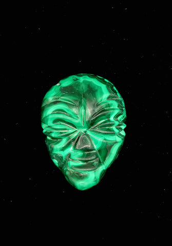 Congolese Malachite Afircan Mask Carving